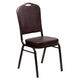 Black Patterned Fabric/Silver Vein Frame |#| Crown Back Stacking Banquet Chair in Black Patterned Fabric - Silver Vein Frame