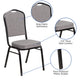 Black Dot Patterned Fabric/Silver Vein Frame |#| Crown Back Banquet Stack Chair in Black Dot Patterned Fabric - Silver Vein Frame