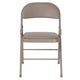 Gray |#| Double Braced Gray Vinyl Folding Chair - Commercial and Event Folding Chairs