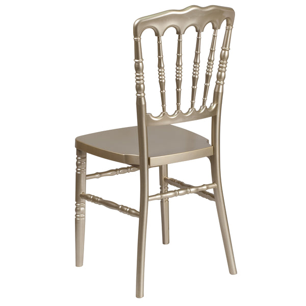 Gold |#| Gold Resin Stacking Napoleon Chair - Banquet and Event Furniture