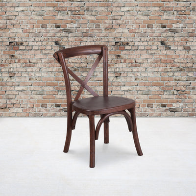 HERCULES Series Stackable Kids Wood Cross Back Chair - View 2
