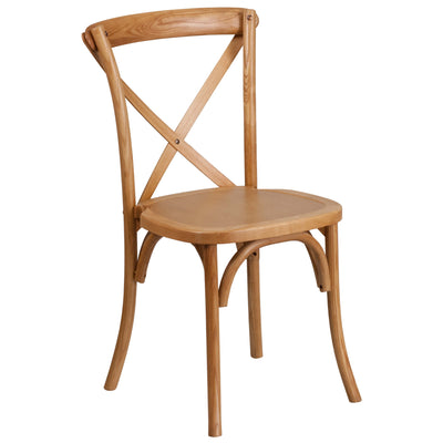 HERCULES Series Stackable Wood Cross Back Chair - View 1