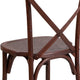 Mahogany |#| Stackable Mahogany Wood Cross Back Chair - Dining Room Seating