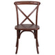 Mahogany |#| Stackable Mahogany Wood Cross Back Chair - Dining Room Seating