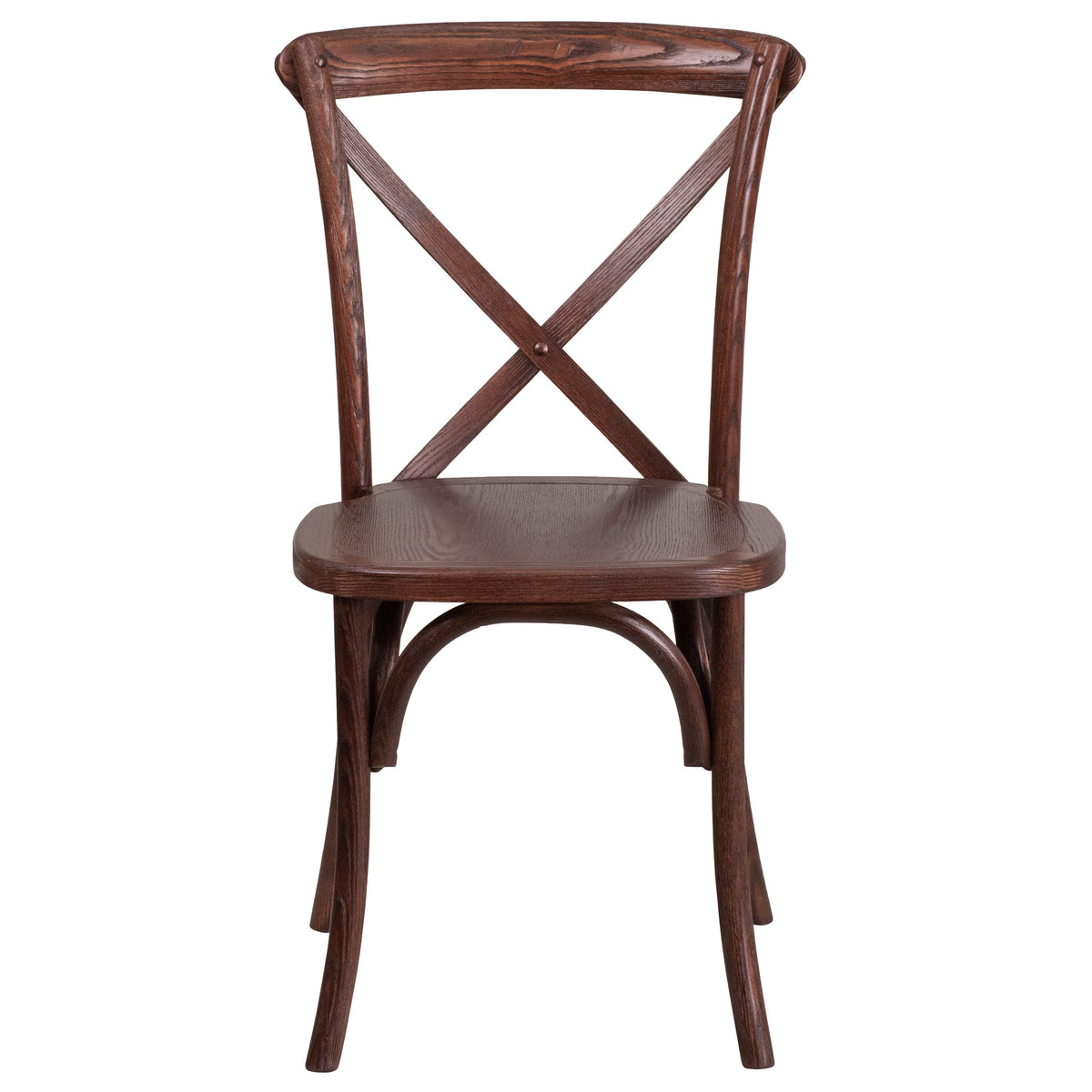 Mahogany |#| Stackable Mahogany Wood Cross Back Chair - Dining Room Seating