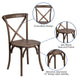 Early American |#| Stackable Early American Wood Cross Back Chair - Dining Room Seating