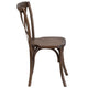 Early American |#| Stackable Early American Wood Cross Back Chair - Dining Room Seating