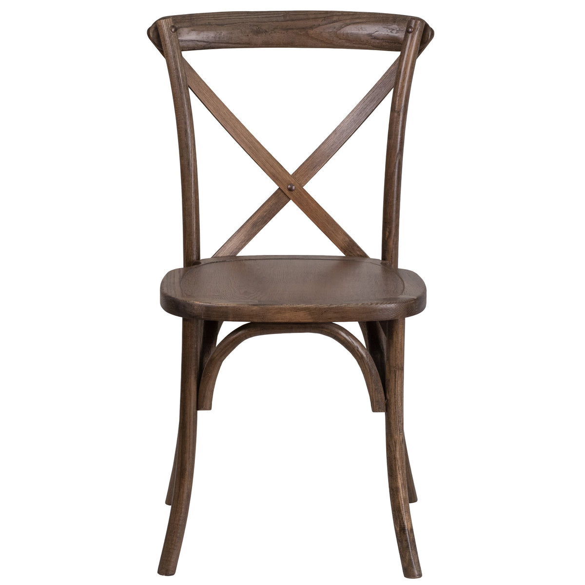 Early American |#| Stackable Early American Wood Cross Back Chair - Dining Room Seating