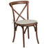 HERCULES Series Stackable Wood Cross Back Chair with Cushion