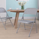 Gray |#| Triple Braced & Double Hinged Gray Metal Folding Chair - Commercial Chair