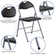 300 lb. Capacity Black Vinyl Metal Folding Chair with Carrying Handle