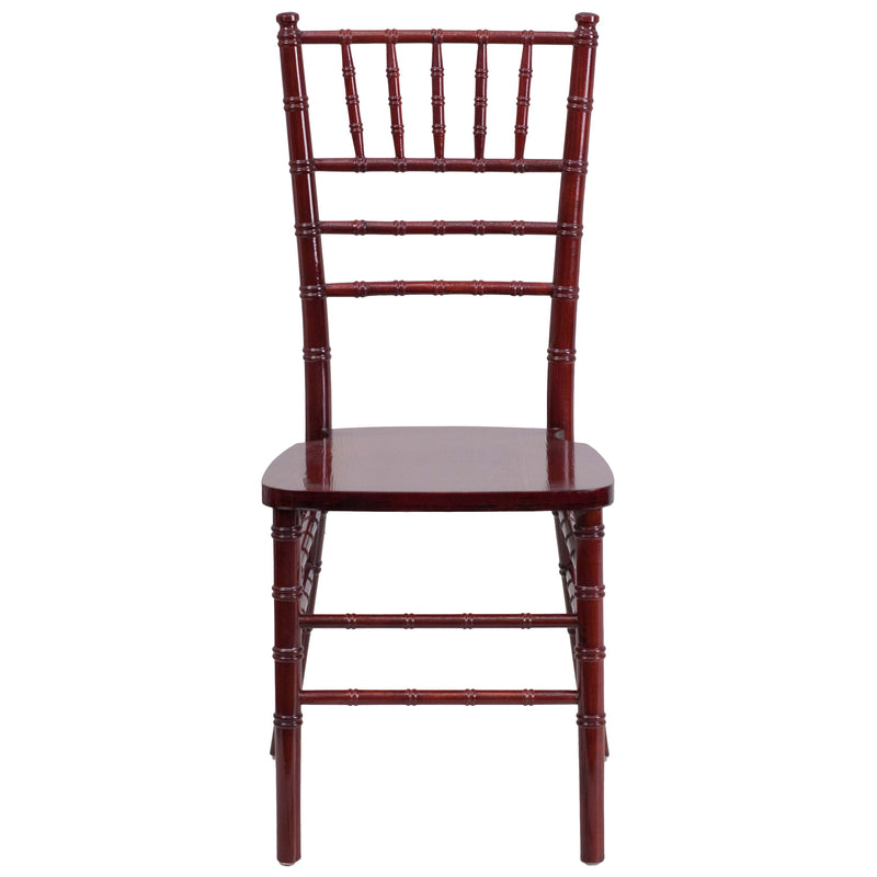 Hercules Series Stackable Wood Cross Back Chair with Cushion Mahogany