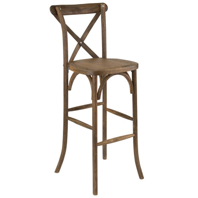HERCULES Series Wood Cross Back Barstool - View 1