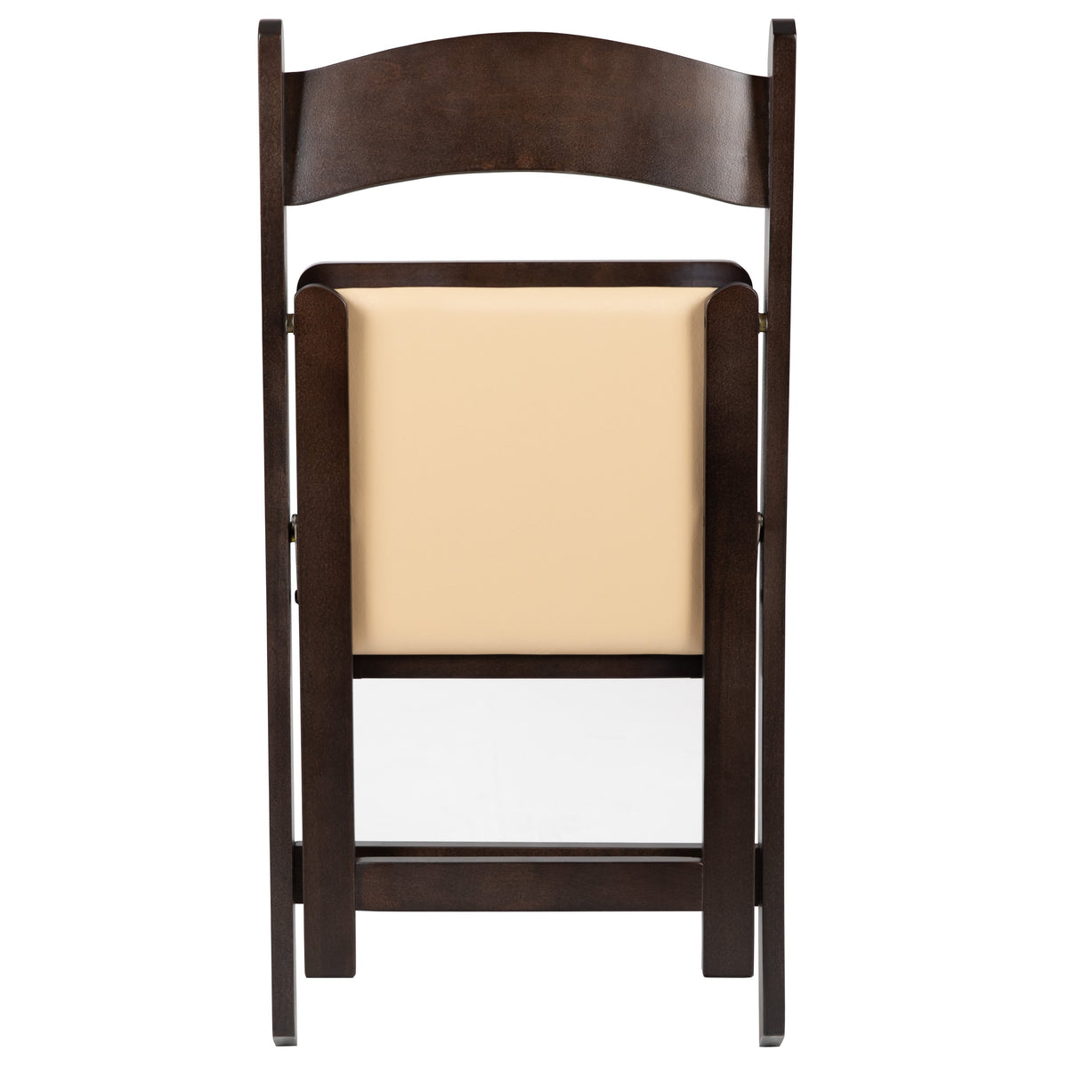 Chocolate |#| Chocolate Wood Folding Chair with Detachable Vinyl Padded Seat