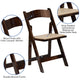 Fruitwood |#| Fruitwood Wood Folding Chair with Detachable Vinyl Padded Seat