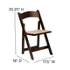 Fruitwood |#| Fruitwood Wood Folding Chair with Detachable Vinyl Padded Seat