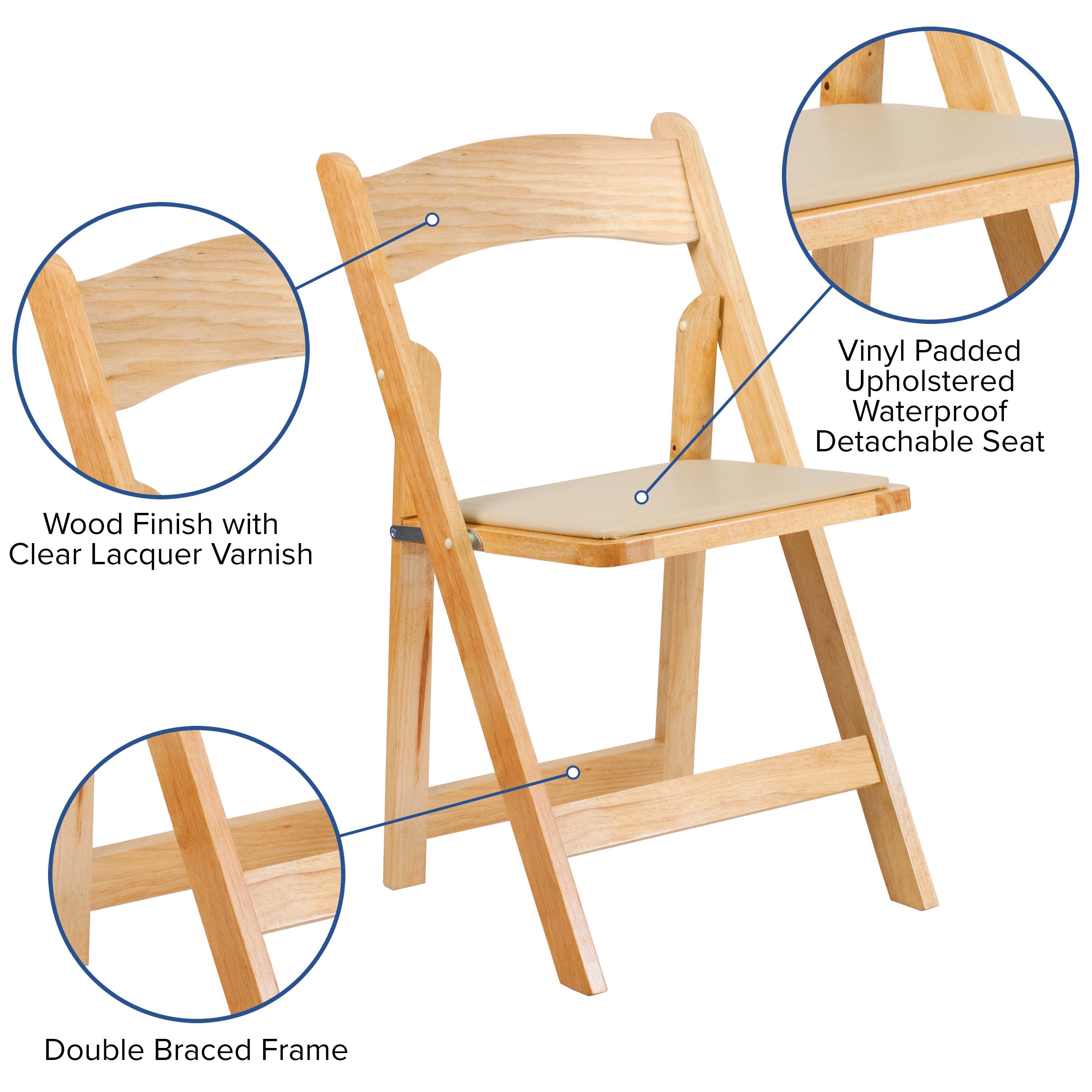 Upscale shop folding chairs