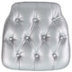 Silver |#| Hard Silver Tufted Vinyl Chiavari Chair Cushion - Event Accessories