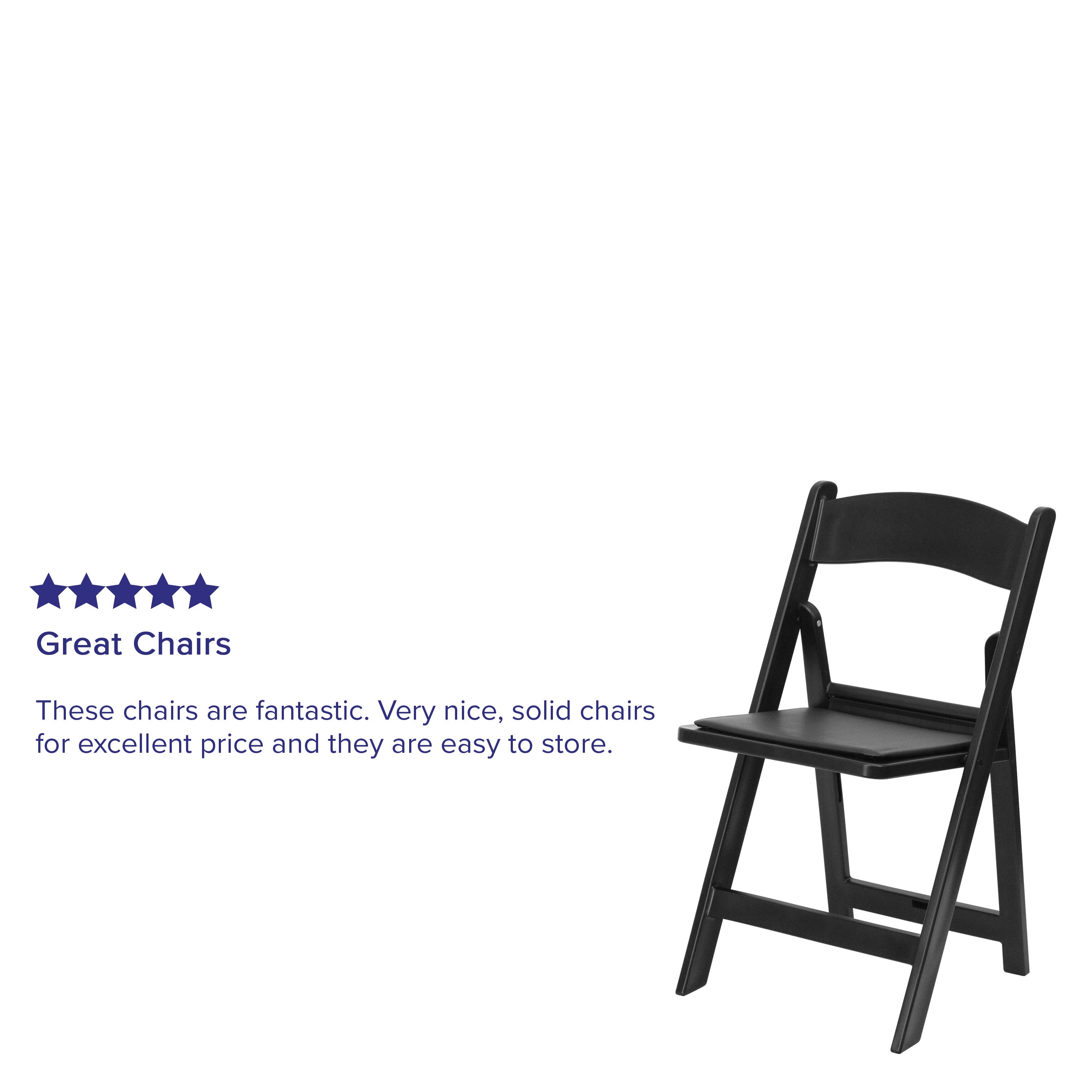 Folding chairs in store outlet