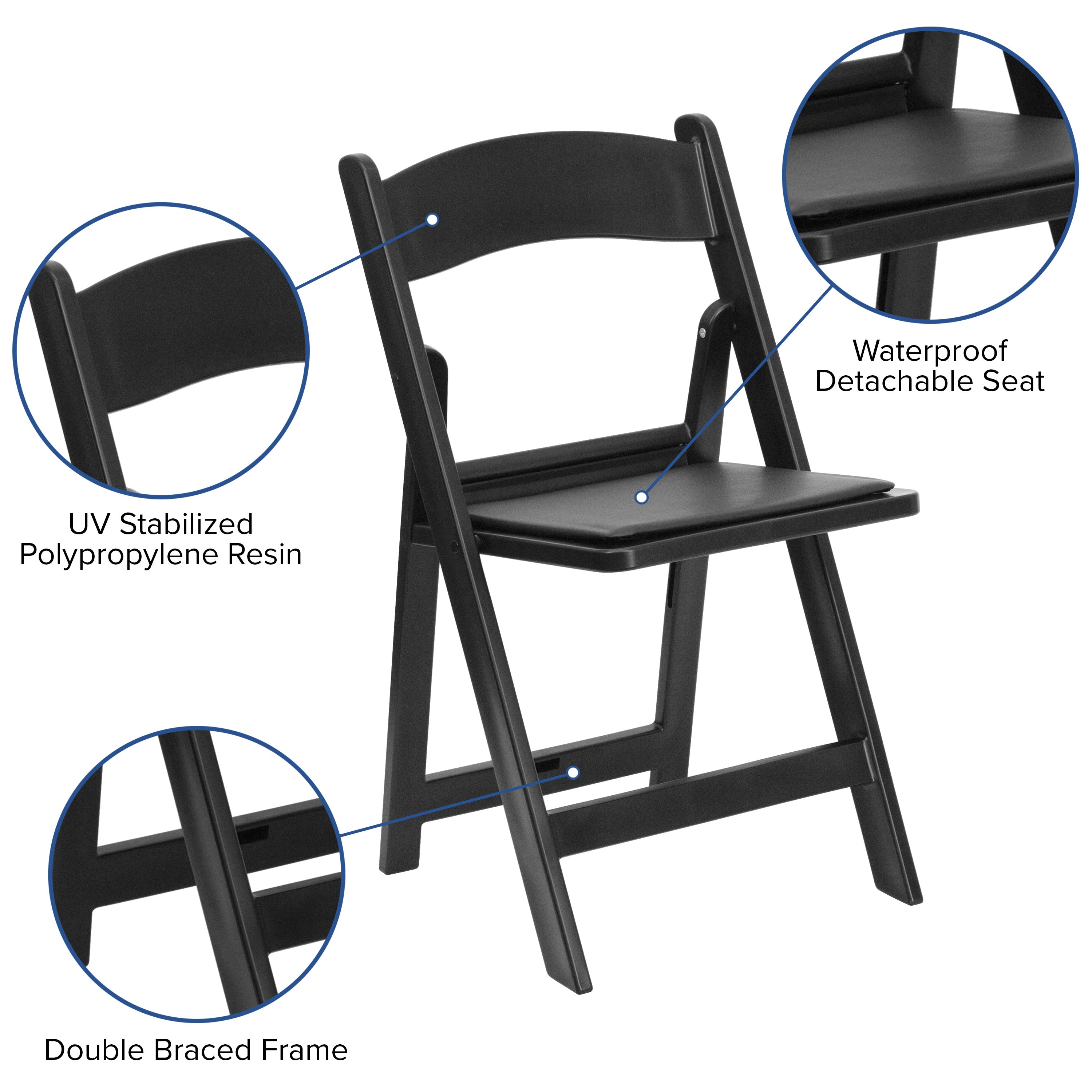 Resin Folding Chair LE L 1 Best Chiavari Chairs
