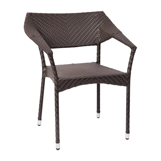 Jace Commercial Grade Stacking Patio Chair, All Weather PE Rattan Wicker Patio Dining Chair - View 1