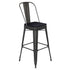 Kai Commercial Grade 30" High Metal Indoor-Outdoor Counter Height Stool with Removable Back and All-Weather Poly Resin Seat