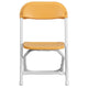 Yellow |#| Kids Yellow Plastic Folding Chair with Textured Seat - Preschool Seating