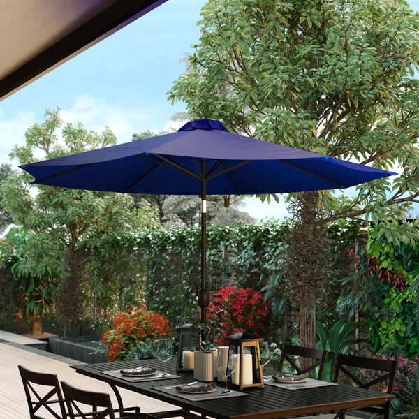 Flash Furniture Teal 9 ft Round Umbrella - 1.5 Flash Furniture Teal 9 ft Round Umbrella - 1.5