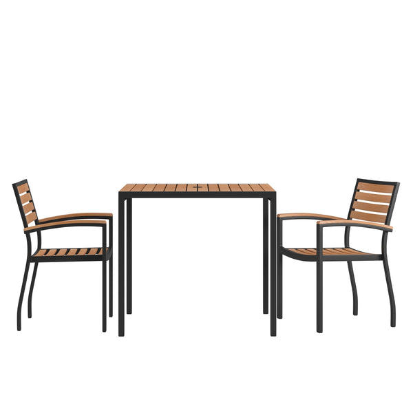 Faux teak dining table clearance