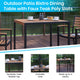 Teal |#| 35inch Square Faux Teak Patio Table, 4 Chairs and Teal 9FT Patio Umbrella with Base