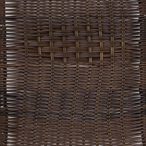 Aluminum and Beige |#| Commercial Aluminum and Beige Rattan Indoor-Outdoor Restaurant Stack Chair