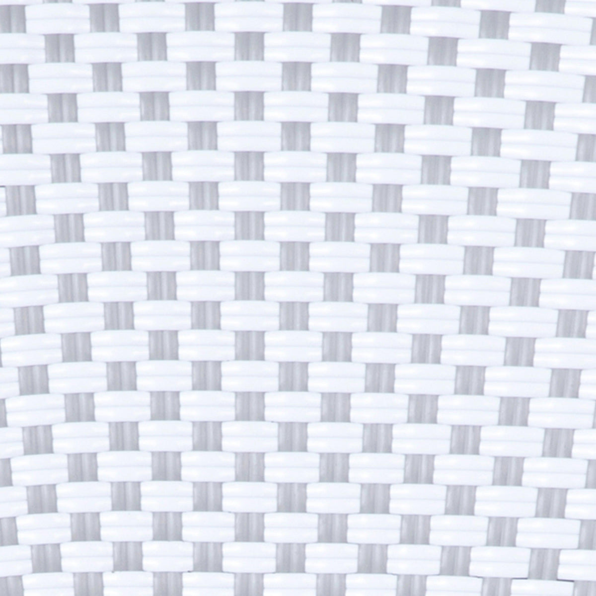 White & Gray Rattan/Natural Frame |#| Indoor/Outdoor Commercial Glass Top Bistro Table in White/Gray