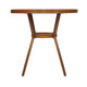White & Navy Rattan/Natural Frame |#| Indoor/Outdoor Commercial Glass Top Bistro Table in White/Navy