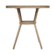 Natural & White Rattan/Light Natural Frame |#| Indoor/Outdoor Commercial Glass Top Bistro Table in Natural/White
