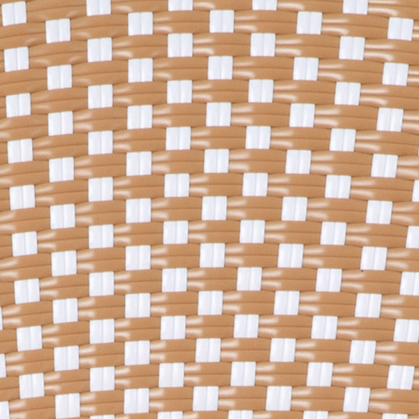 Black & White Rattan/Natural Frame |#| Indoor/Outdoor Commercial Glass Top Bistro Table in Black/White