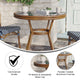 Navy & White Rattan/Natural Frame |#| Indoor/Outdoor Commercial Glass Top Bistro Table in Navy/White