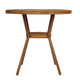 Navy & White Rattan/Natural Frame |#| Indoor/Outdoor Commercial Glass Top Bistro Table in Navy/White