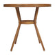 White & Gray Rattan/Natural Frame |#| Indoor/Outdoor Commercial Glass Top Bistro Table in White/Gray