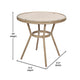 Natural & White Rattan/Light Natural Frame |#| Indoor/Outdoor Commercial Bistro Set with Table and 4 Chairs in Nat/Wht