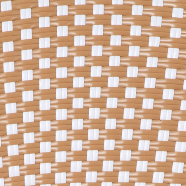 Black & White/Natural Frame |#| All-Weather Commercial Paris Chair with Bamboo Print Metal Frame-Black/White