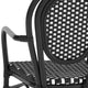 Black & White/Black Frame |#| All-Weather Commercial Paris Chair with Black Metal Frame-Black/White