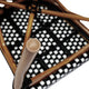 Black & White/Natural Frame |#| All-Weather Commercial Paris Chair with Bamboo Print Metal Frame-Black/White