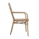 Natural & White/Light Natural Frame |#| All-Weather Commercial Paris Chair with Bamboo Print Metal Frame-Natural/White