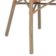 Natural & White/Light Natural Frame |#| All-Weather Commercial Paris Chair with Bamboo Print Metal Frame-Natural/White