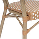 Natural & White/Light Natural Frame |#| All-Weather Commercial Paris Chair with Bamboo Print Metal Frame-Natural/White