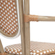 Natural & White/Light Natural Frame |#| All-Weather Commercial Paris Chair with Bamboo Print Metal Frame-Natural/White