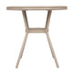 Black & White Textilene/Light Natural Frame |#| Indoor/Outdoor Commercial Glass Top Bistro Table in Black/White