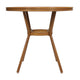 Black Textilene/Natural Frame |#| Indoor/Outdoor Commercial Glass Top Bistro Table in Black