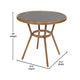Black Textilene/Natural Frame |#| Indoor/Outdoor Commercial Bistro Set with Table and Two Chairs in Black