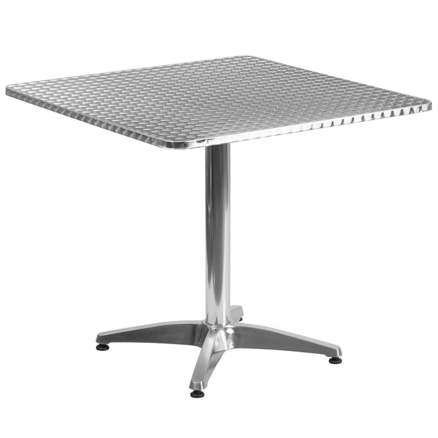Mellie 31.5'' Square Aluminum Indoor-Outdoor Table with Base - View 1